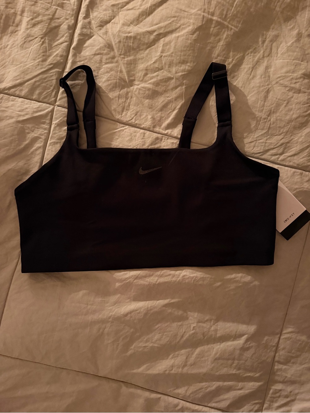 Nike Black Adjustable-Strap Sports Bra